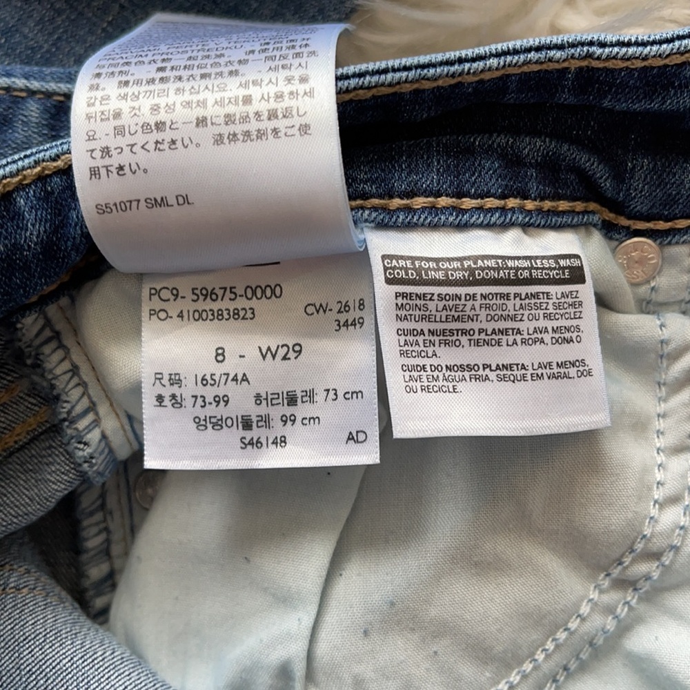 Levi’s Mid Rise Skinny Ruffle Hem Jeans Size 8 - Picture 11 of 14
